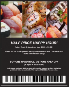 Restaurant Email Marketing Coupon